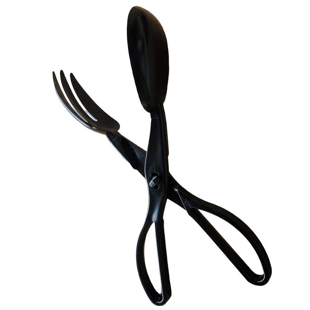 D&W Fine Pack, 24 pack Black Salad Scissor Tongs, CT3304 Partipak- Free Shipping